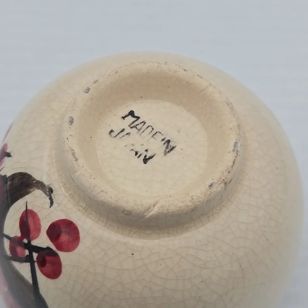Pincushion Pin Cushion Handmade‎ from Vintage Antique Quilt & Japan Bowl